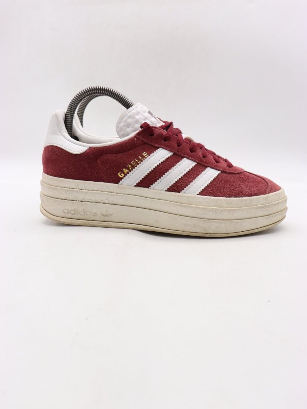 Adidas Originals Gazelle Platform Bold Women's 7 Shadow Red Cloud White Sneakers